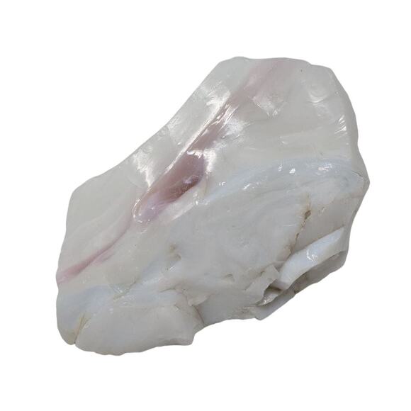 Pink Milk Glass Art Glass Cullet Glowing Manganese and Uranium Slag Glass #4GX48 - Picture 4 of 6